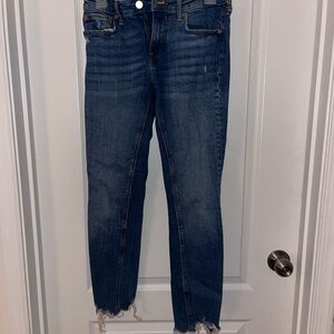 Women's Blue Distressed Jeans